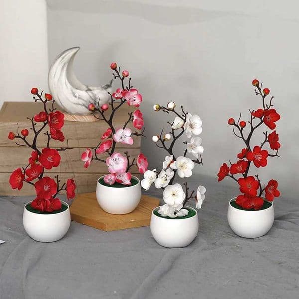 30 cm Artificial Plants Bonsai Small Tree Simulation Pot Plants Fake Flowers Table Potted Ornaments Home Decoration Hotel Garden X250508