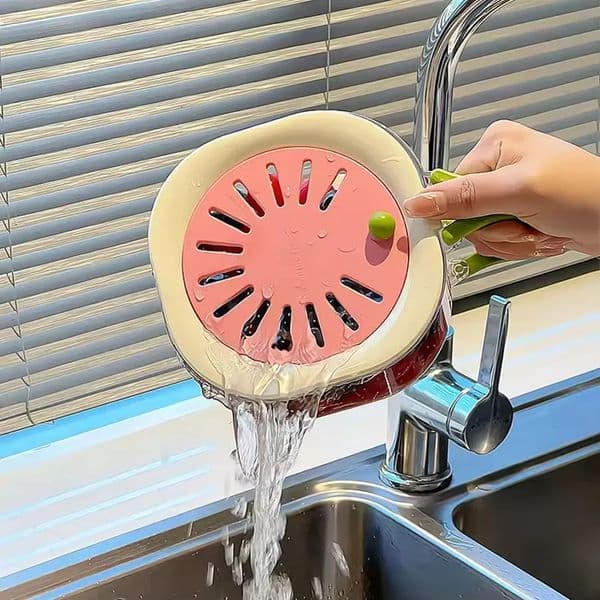 Fruit Washing Strainer Bowl 2 in 1 Kitchen Sink Drain Basket Vegetable Fruit Multifunctional With Lid Drainer Tool Bowl 250508