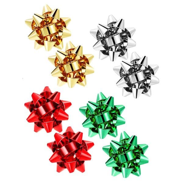 Xinghe New Christmas Simple Metal Flower Women's Gift Bow Creative Earrings
