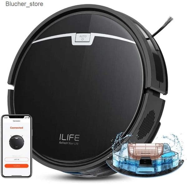 Robot Vacuum and Mop 3000Pa Strong Suction Robot Vacuum Cleaner Gyro Navigation App Control No Tangle Compatible with2.4GHz z250507YQKO