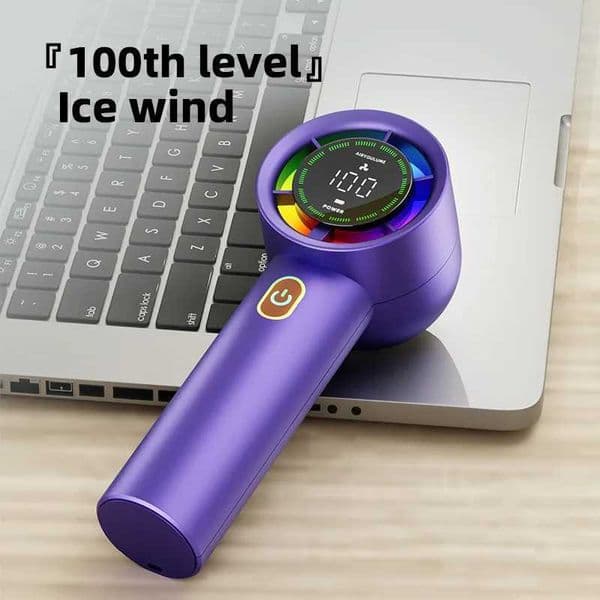 2025 New Handheld Electric Fan High Speed 100 Speed High Speed Fan 3000mAH Digital Display Turbo Boost Mini Fan Camping Hiking X2505081