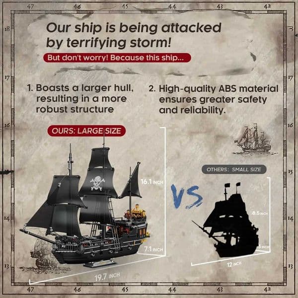 1424PCS Black Pirate Ship Building Blocks Skeleton Ghost Boat Model Assembly Bricks Toys Desktop Decoration Kids Holiday Gifts X2505091
