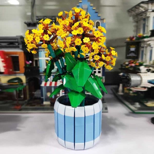 creative expert ideas Botanical Collection ROSE Jonquile flower moc Building Block model toy gifts Christmas 842pcs X250509