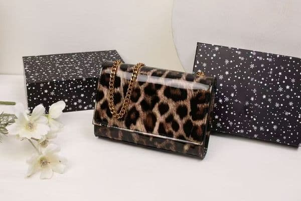 Designer bag women shoulder handbag luxury leopard print bag patent leather crossbody classic chains underarm multicolor phone handle bag casual shopping clutch