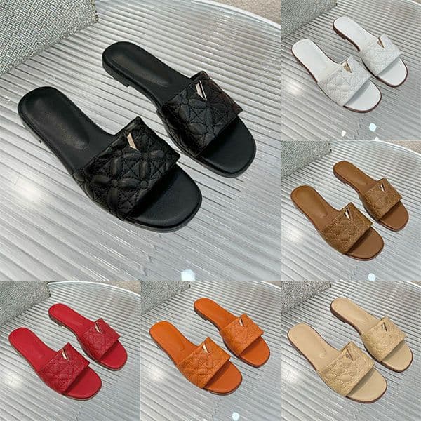 Designer Flat Sandals For Women Soft Slides Slippers Fashion House Shoes Sliders Slide Womans Size 35-42