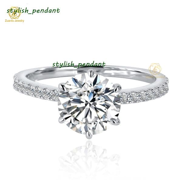 S925 Sterling Silver Engagement Wedding Fine Jewelry Rings for Women Jewelry 5A Quality Moissanite 925 Silver Moissanite Ring