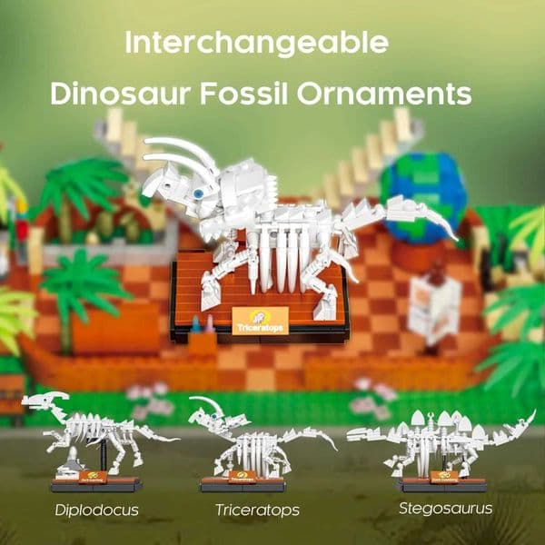 2025 2788PCS Dinosaur Museum Building Blocks Park Dinosaurs World Street View Model Bricks Desktop Display Kids DIY Toys Idea Gifts X2505091