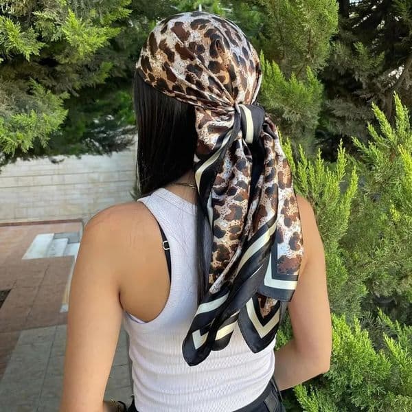 Silk Scarf And Wrap For Kerchief Neck Head/Hair Scarves Bandana Handkerchief 90X90CM Headscarf 250509