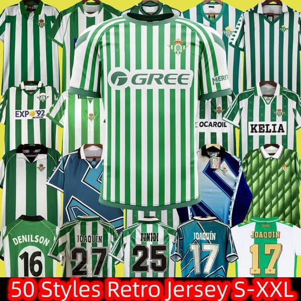 Retro real Betis soccer Jerseys REAL classic vintage football shirt 01 02 03 04 76 77 82 85 94 95 96 97 98 99 00 1995 1997 1976 ALFONSO BETIS JARNI DENILSO 1977