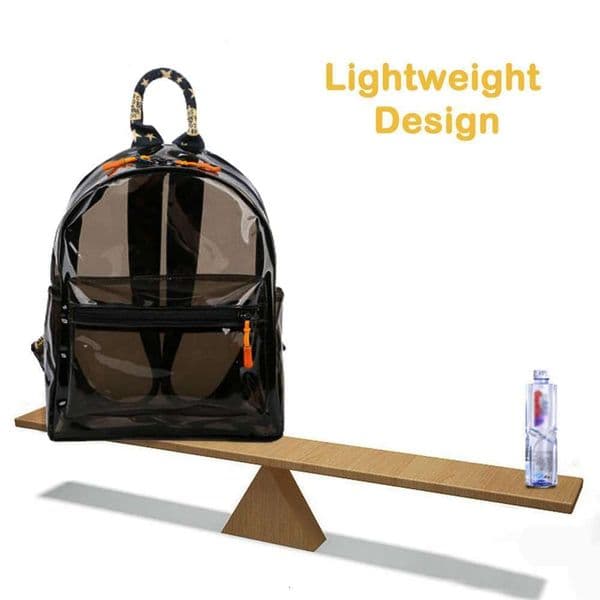 Durable Transparent Student Backpacks Waterproof Mini Capacity Solid Color For Women Travel Music Concerts Use