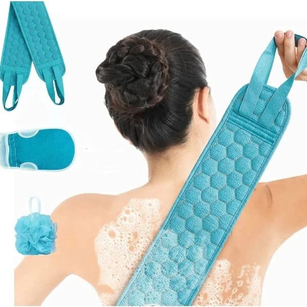 3pcs/set Body Scrubber Back Massage Exfoliating Sponge Bathroom Bath Brush Scrub Shower Brush Body Wash Scrub Bath Supplies 250509