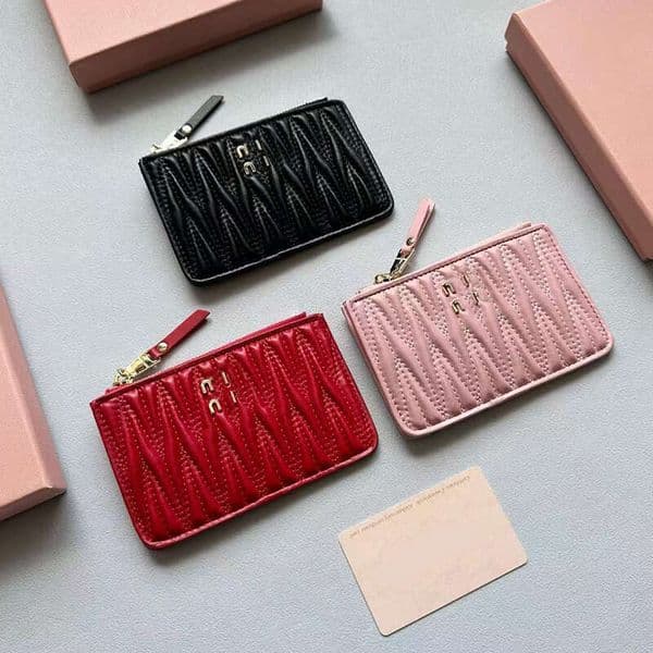 2026 new Designer Card Holders Women Mini Wallet Fashion Luxury Real Soft Sheep Leather Coin Pocket Ladies Purse Coin Purses Zipper