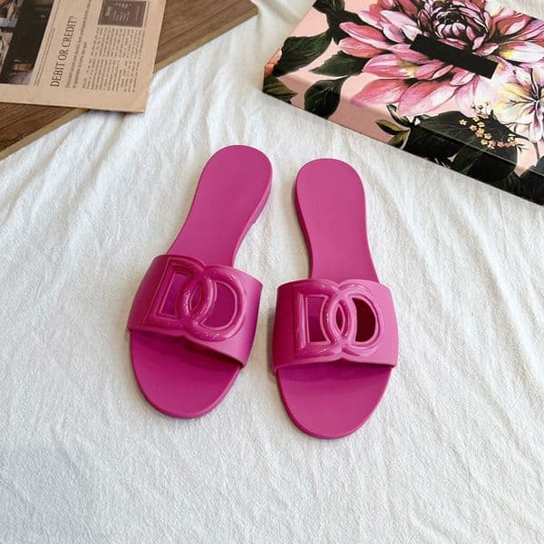 Designer sandals luxury slippers bathroom slides ruer colored solid color slides summer outdoor flat slippers J260409