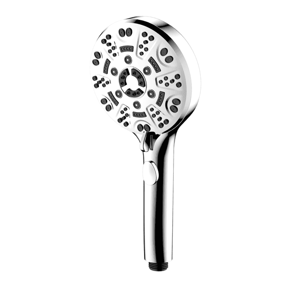 Durable 8-mode Chromed Shower Wand for Enhanced Water Flow Experience, 59" Hose, Adjustable Bracket