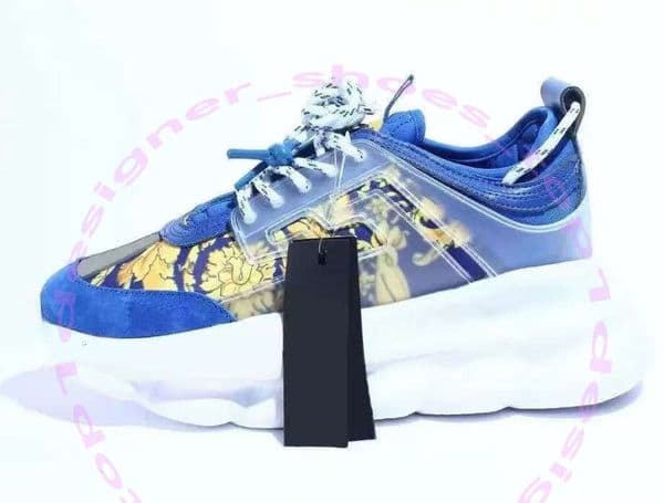 Vercase Shoes Chain Designer Sneaker Reaction Men Women Shoes Rubber Suede Triple Varsace Shoe Fashion Mens Casual Vasace Trainers Platform Veersace Sneakers 253