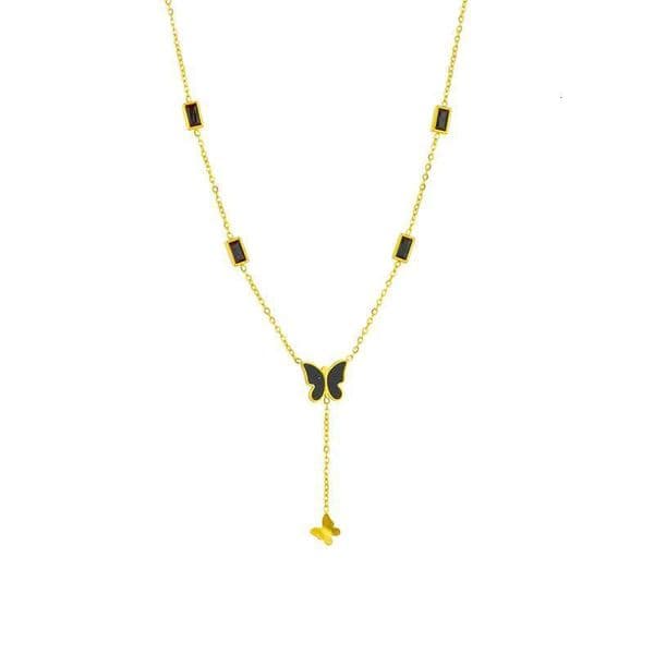 New Design Fashion Accessories Women's Gift Stainless Steel Chain Butterfly Pendant Necklace