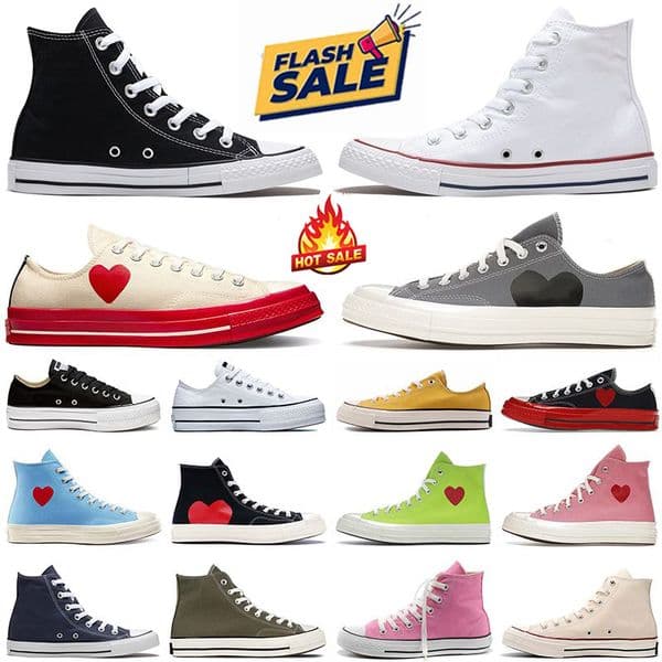 Designer Casual Shoes Canvas Sneakers Classic Black White Orange Red Blue Pink Yellow Men Women trainers Espadrilles Flat sports Platform shoe