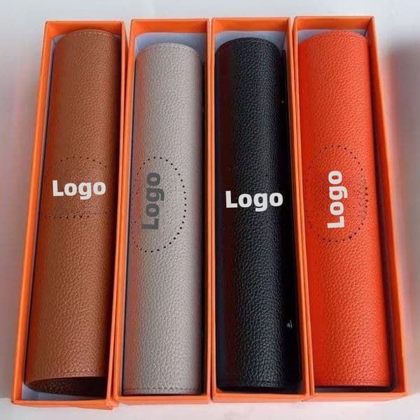 2025 Desktop Leather Key Plate Home Decoration Dice Tray key Wallet Coins PU leather folding Storage Box Wholesale