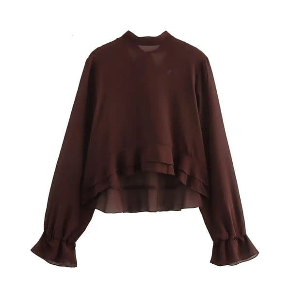 TRAFSHE Shirts Blouses Womens Vintage Clothing Sales Long Sleeve Sexy Summer Spring Tops Blouse 250514