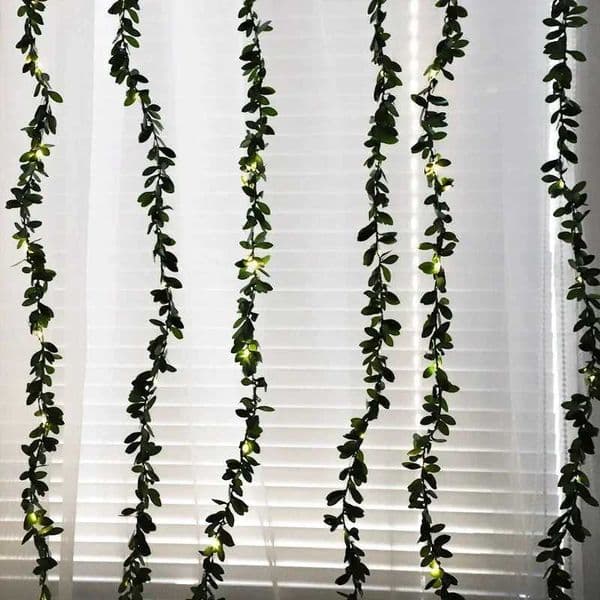 2m 5m 10m Green Leaf Rattan Maple Leaves Festoon LED Light String Battery Powered Holiday Outdoor Wedding Room Decoration Z250514