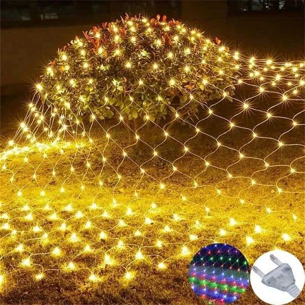 Christmas 220v 96LED EU Plug LED Net Mesh String Decorative Lights 1.5*1.5M Christmas Window Decoration Mesh Lights Z250514