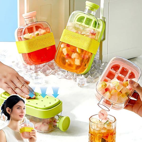 Oneclick Ice Mold Cooler Cup Easy Demould Maker No Need To Open The Lid Lce Making Outdoor Straw Fitness w250515BJ