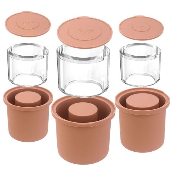 Ice Cube Tray for Tumbler 3 Pcs Silicone Hollow Cylinder Mold with Lid and Bin FreezerCompatible 3040Oz 250515