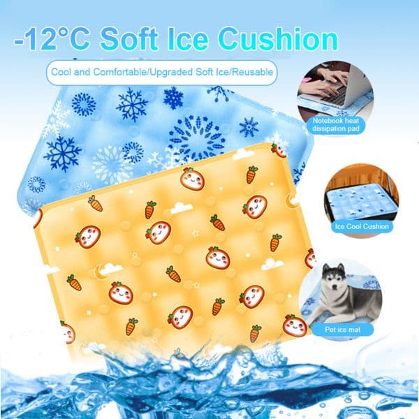 Summer Pet Cooling Mat Breathable Ice Blanket for Dogs Cats Pets Sleep Cold Bed Washable Ice Silk Pads Cushion Pet Accessories 250422
