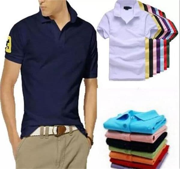 Hot sell Luxury Shirt T-shirt small horse Crocodile Embroidery clothing men fabric polo t-shirt collar casual t-shirt tee shirt tops