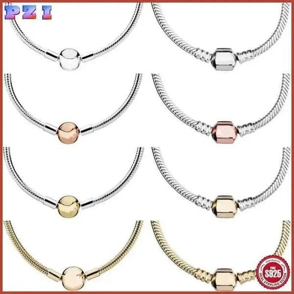 2025 925 Sterling Silver Ments Lobster Ball Barrel Clasp Snake Chain Necklace For Wen Charm DIY Jewelry X250516