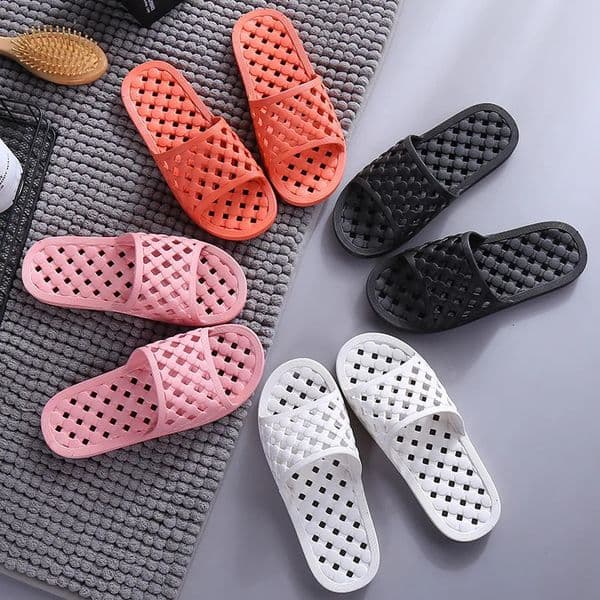 Men Bathroom House Slippers Light Weight Water Leaky Women Slippers Beach Flip Flop Non-slip Pool Swimming Shoes 250516