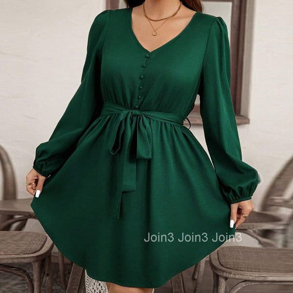 Plus Size Womens Clothing Intellectual Style Dress Autumn and Winter Age Reducing Temperament High Waist Pure Desire Short Skirt