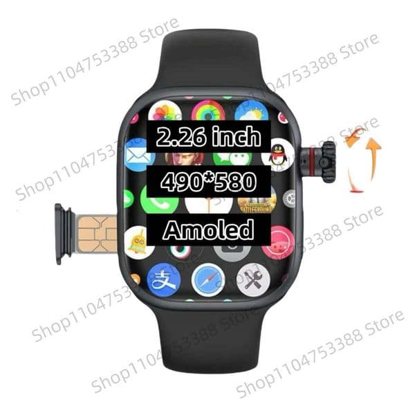 CD99 X smartwatch 2.29inch AMOLED 5G LTE smart watch with 180 ° rotary camera GPS WiFi SIM card slot health monitoring