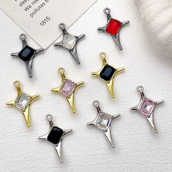 10pcs Handmade Silvery Color Pendant Charms Necklace Earrings Bracelet Pendant Connectors DIY Jewelry Making AccoriesXJ250517