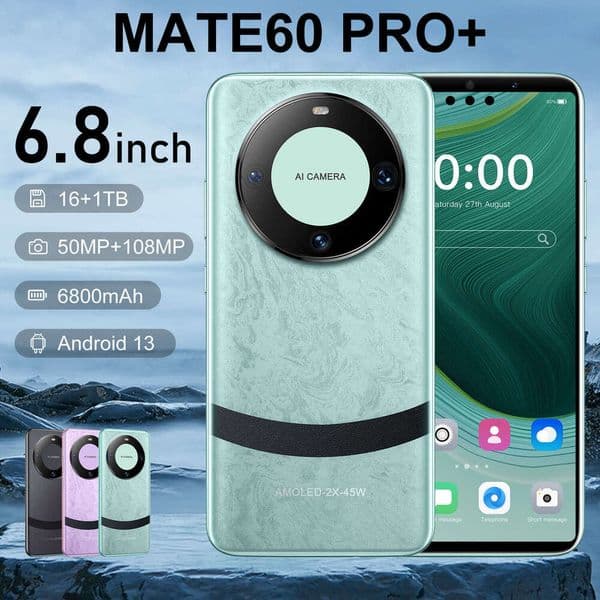 Hot explosive mobile MA60 Pro 1+16 8.1 6.8-inch smart phone Android Smartphone Camera Telephone HD Display Face Recognition