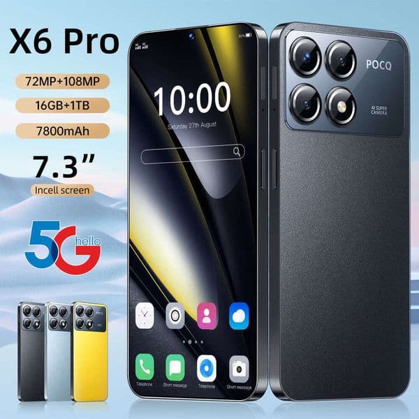 New mobile X6 Pro6.6-inch Android all-in-one 2+16 smart phone Unlock Touch Screen Phone Androids Camera Telephone HD Display Face Recognition