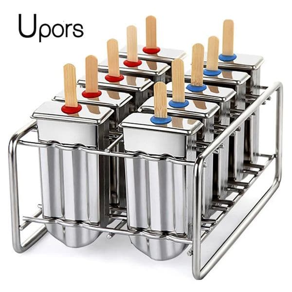Stainless Steel Popsicle Mold Rack Ice Lolly Mold Frozen Lolly Popsicle Maker Homemade Ice Cream Mold with Popsicle Holder 250517