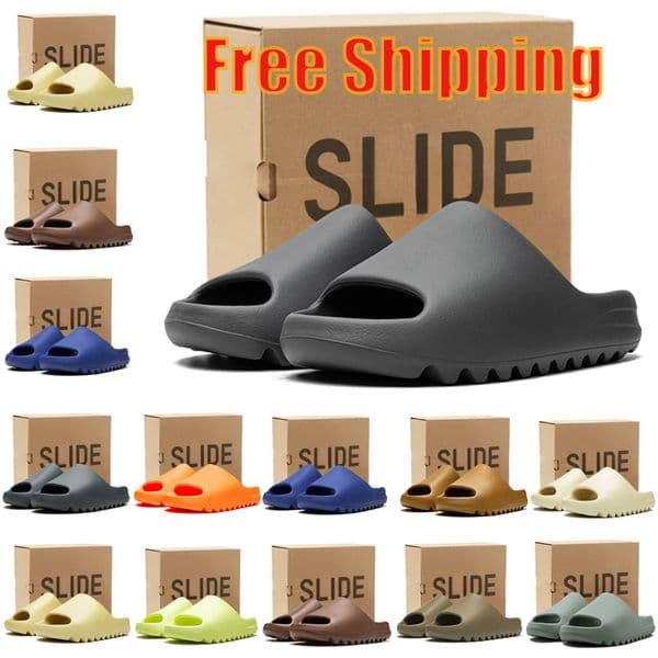 Free Shipping Designer slippers men women sandals Black Bone Orange Blue mens sliders outdoor beach shoes