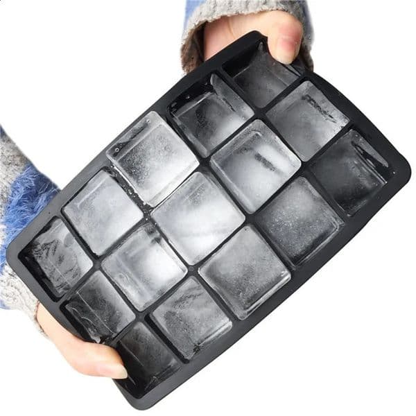 4/6/8Grids Silicone Ice Cube Mold Big Square Ice Blocks Maker For DIY Whiskey Cocktail Wine Drinks Home Bar Kitchen Accessorices 250517