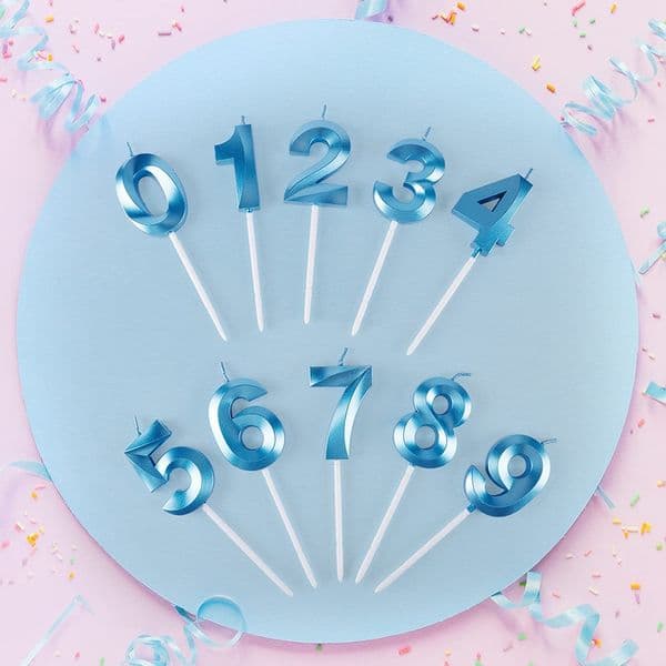 1pc Birthday Cake Topper Candles Blue Pink Birthday Digital Candle Memorial Day Party Cake Decor For Girl Boys Cake Accessories