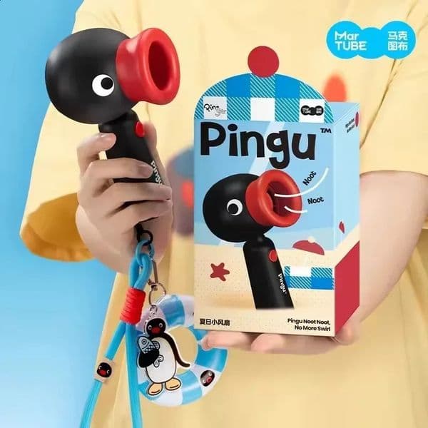 Pingu Fan Pingu Summer Mini Fan Rechargeable Fan Portable Fan Backpack Ornament Three - Speed Wind Custom Holiday Gift Toys 250519