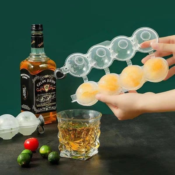 New Box Four hole Circular Hockey Mold Quick Freeze Easy Release Whiskey Ice Making