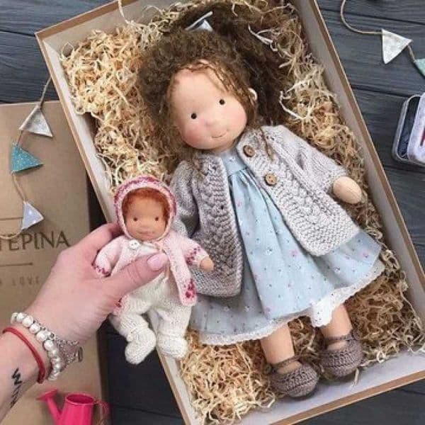 Labubu Outfit A DIY Gift Box Packaging Of Mini Dress-Up Dolls Handcrafted By A Cotton doll reborn Waldorf Doll Artist Girl