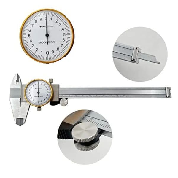 Dial Calipers15cm 0.02 Mm Accuracy Stainless Steel Vernier Caliper Imperial Caliper Shockproof Metric Measuring Tool 250516