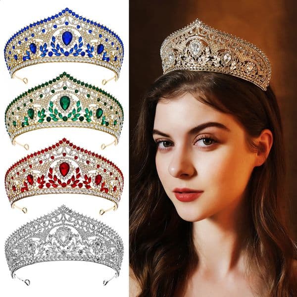Wedding Bride Wedding Dress Headwear Crown Alloy Rhinestone Tiaras Womens Classic Party Dress Accessories 250530