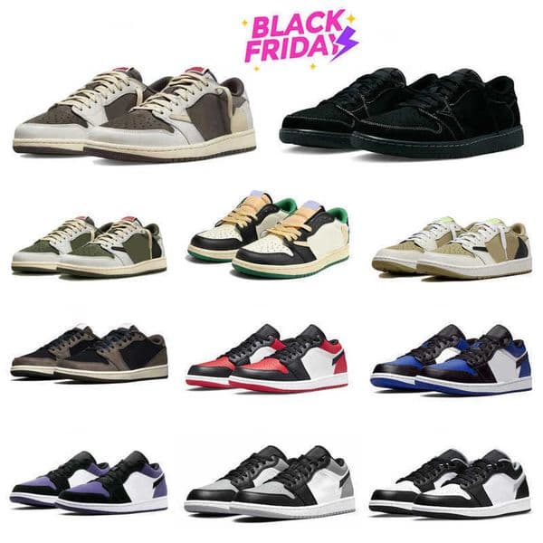 Men Women 1 Basketball Shoes Reverse Mocha TS Low Big Size 13 Jack Tr Dark Canary Sail Medium Olive Black White Unc Mens Flat Dhgate Trainers Outdoor Sneakers S88 thumbnail 2