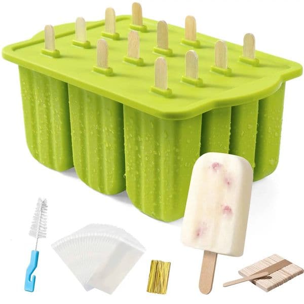 Ice Summer DIY Cream Tools With Wooden Sticks Silicone Popsicle Molds Kitchen Accessories Quench Thirst Snacks For Children