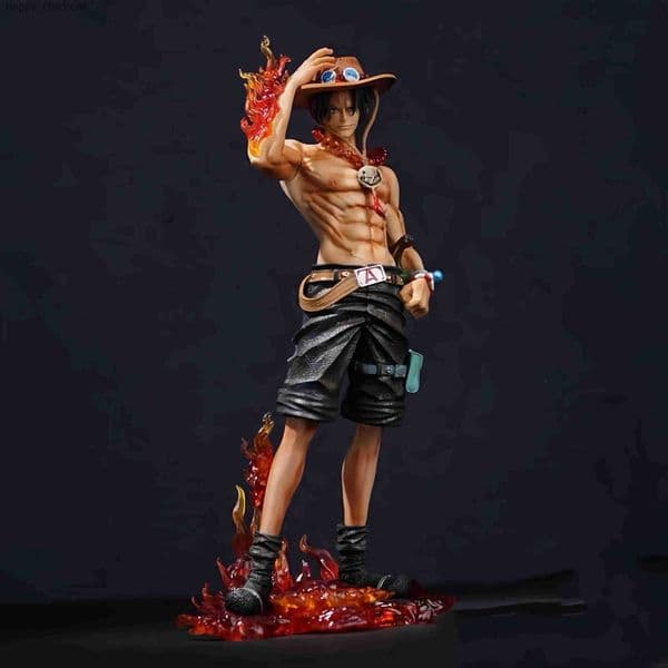 2026 New New 24.5Cm/9.64In Anime Figure One Piece Action Figures Ace Figurine Statue Collection Toy Gift Designer 197 Toy