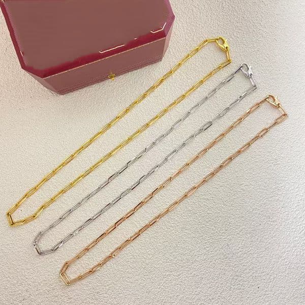 chain necklace luxury necklaces gold jewelry for women 18K rise gold silver rings Necklace designer jewelrys for wedding party gift free shipping