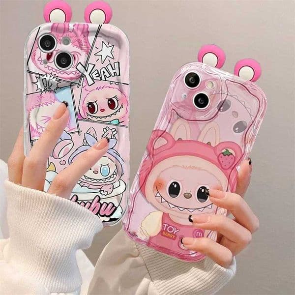 Cute Lab 3D Ears Case For Galaxy A32 A33 A15 A13 A12 A16 A22 A52 A53 A23 A72 A73 A50 A06 A05 A05S A04 A02S A03 Cover Z250521